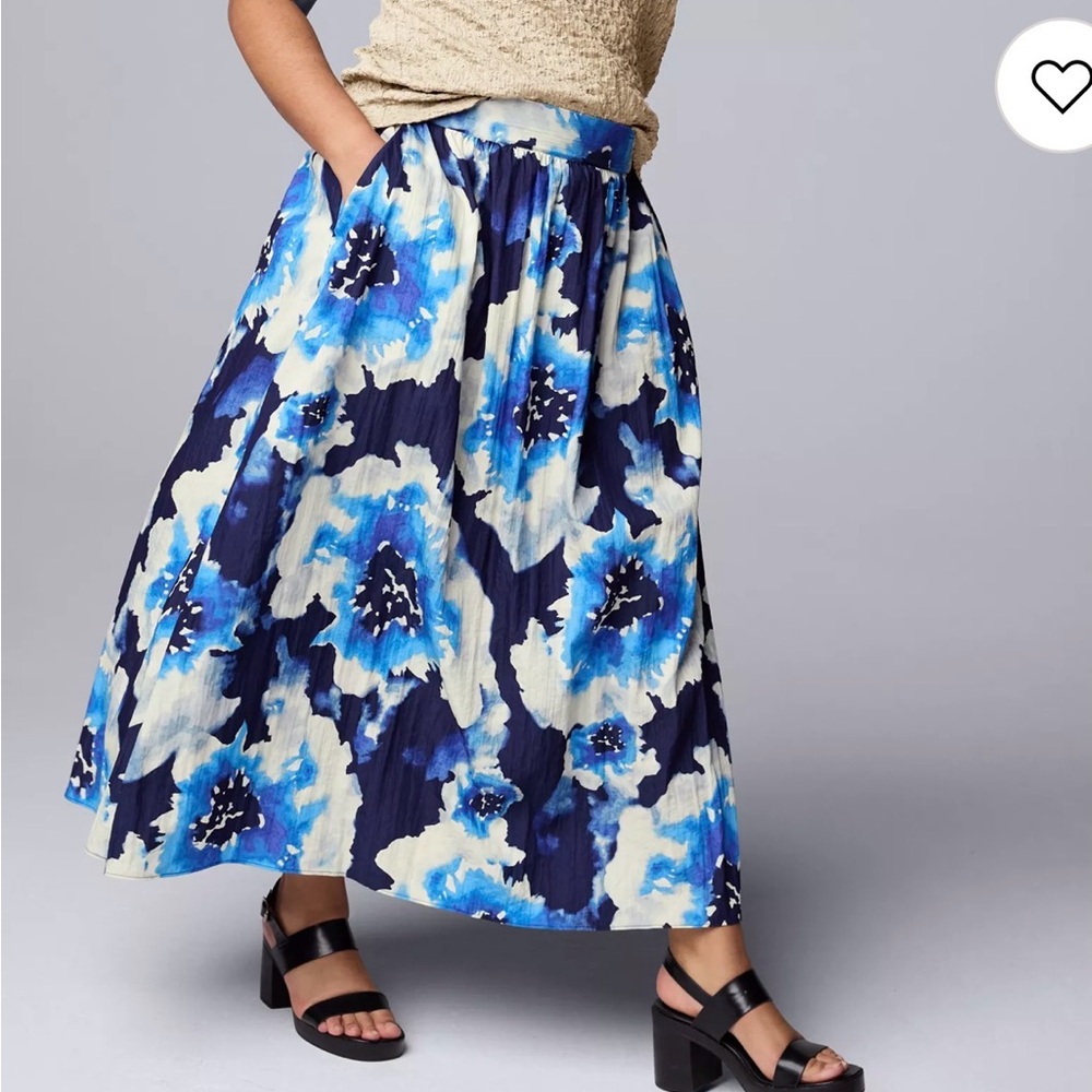Simply Vera Vera Wang Shirred Midi Skirt
